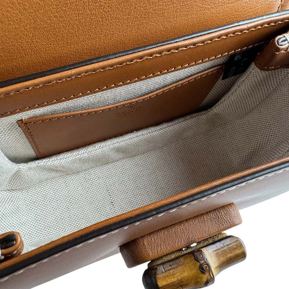 GUCCI Brown Leather Bamboo Fanny Pack - Picture 5 of 15